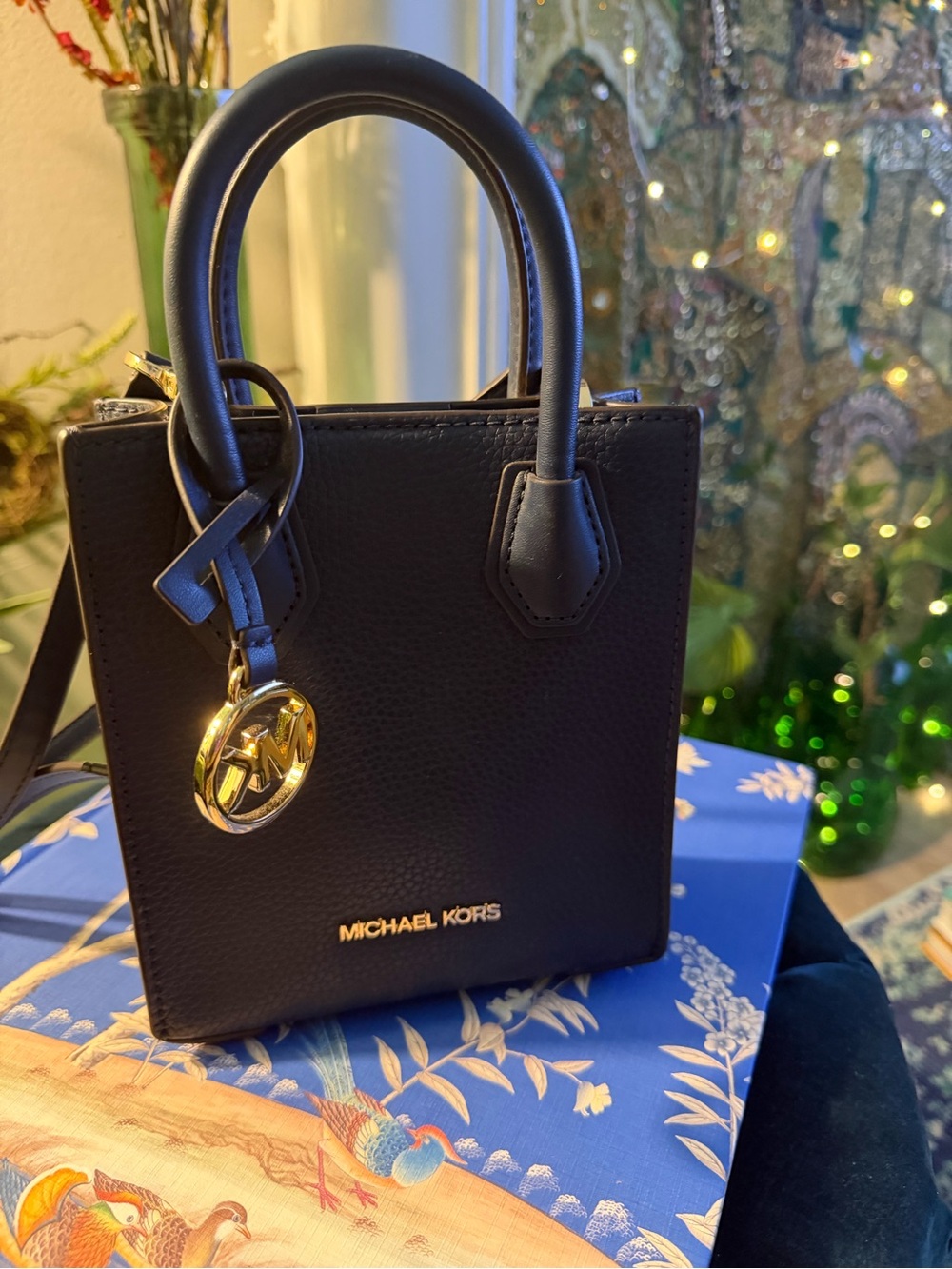 🆕 Michael Kors Mercer Extra-Small Pebbled Leather Crossbody